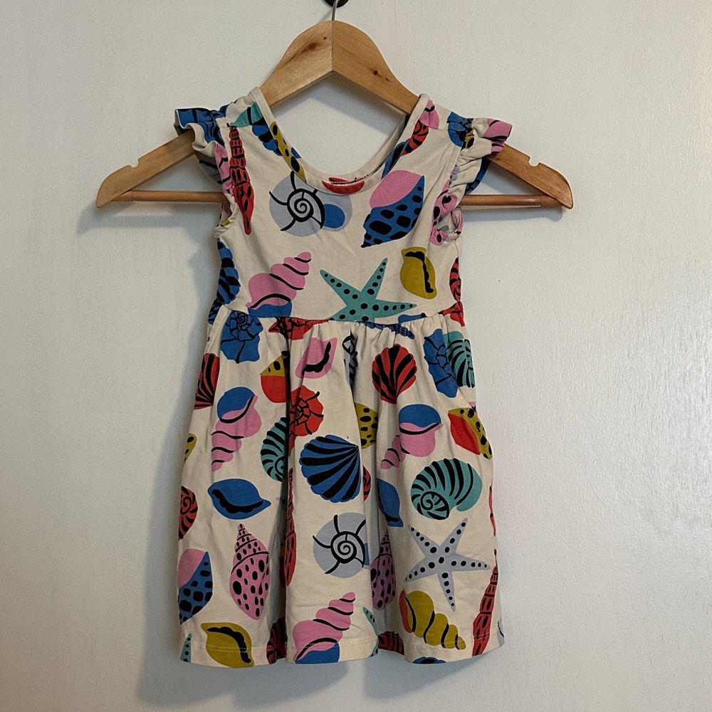 Hanna Anderson Colorful Seashell Print Kids Dress